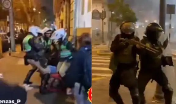 Policías fueron grabados apuntando y agrediendo a manifestantes durante la marcha del 15 de octubre