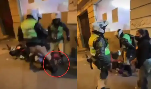 Policía golpea la cabeza de manifestante en el piso e insulta a mujer durante marcha contra José Jerí: "Te voy a disparar"