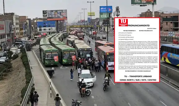 Transportistas de Lima y Callao anuncian medida de protesta en rechazo a los recientes hechos de violencia