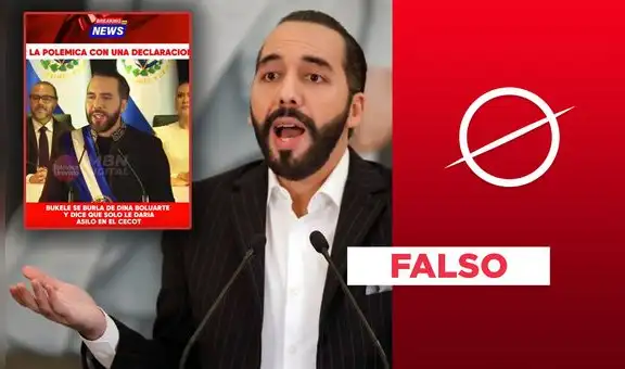 Nayib Bukele no dijo que le dará "asilo político" a Dina Boluarte en la cárcel del Cecot