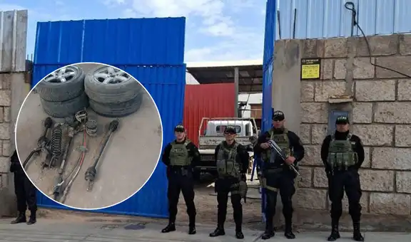 Desarticulan presunta banda que desmantelaba autos robados tras megaoperativo en Arequipa