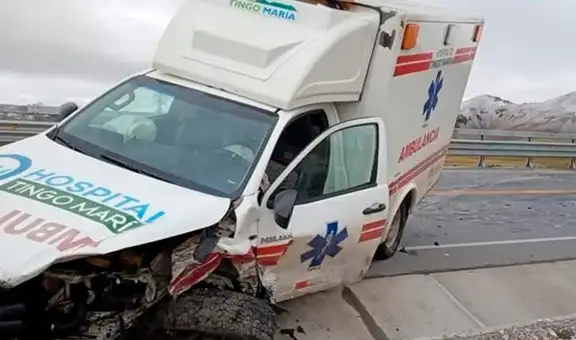 Ambulancia que trasladaba a niña de 3 años con quemaduras a Lima sufre accidente en carretera de Pasco y deja 5 heridos