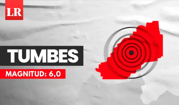 Temblor de magnitud 6,0 remeció hoy Zarumilla, Tumbes, según IGP