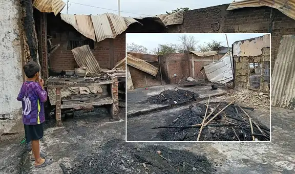 Piura: incendio destruye tres viviendas y deja  sin hogar a 16 personas