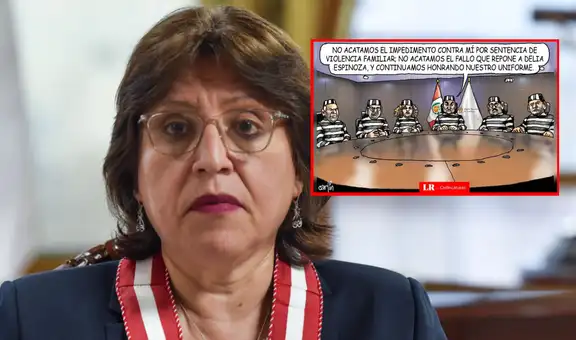 "No reponemos a Delia Espinoza": Carlincatura retrata a las autoridades por ignorar fallos judiciales y mantenerse en el cargo