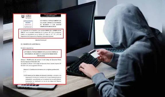 Congreso: proponen pena de 25 años de cárcel por prestar cuentas bancarias para extorsiones o sicariato