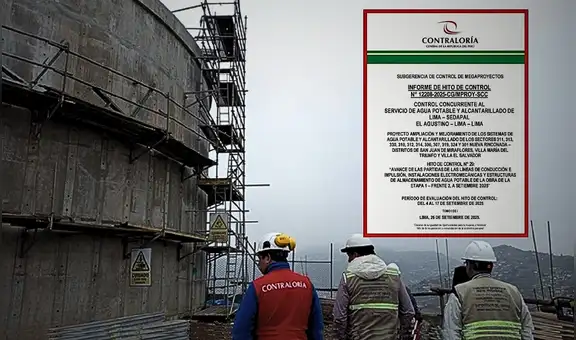 Contraloría alerta que Sedapal realizó pagos excesivos por S/200.000 a contratista de proyecto de agua potable