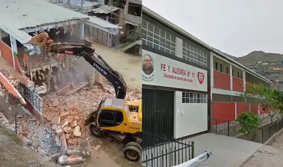 Colegio emblemático es demolido en Puente Piedra y será reconstruido tras 50 años de uso