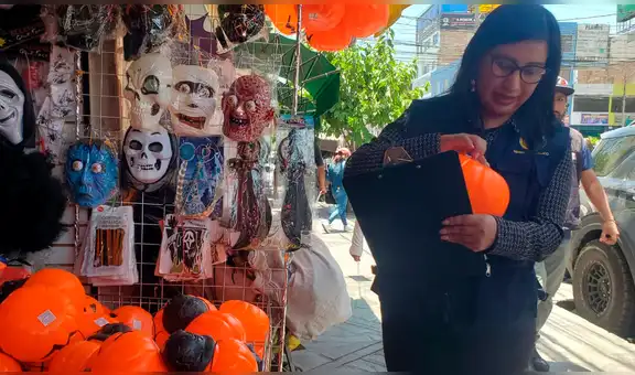 Halloween en Arequipa: decomisan golosinas, calabazas y máscaras por no tener registro sanitario en mercado El Altiplano