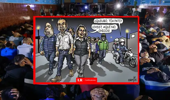 Carlincatura retrata la 'marcha anticrimen' del presidente y congresista con guiño a la delincuencia