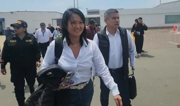 Keiko Fujimori arriba a Trujillo para anunciar su cuarta postulación la Presidencia