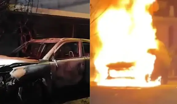 Delincuente incendia carro de comisario frente a su casa en Huacho: PNP especula represalia por su labor