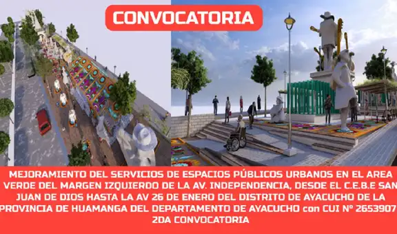 Convocatoria para empresas interesadas en ejecutar el proyecto de mejoramiento urbano en Ayacucho