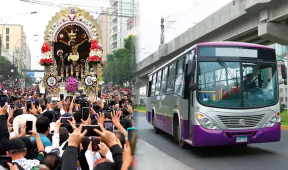 Desvíos por última procesión del Señor de los Milagros: así afectará las rutas del Metropolitano y Corredores