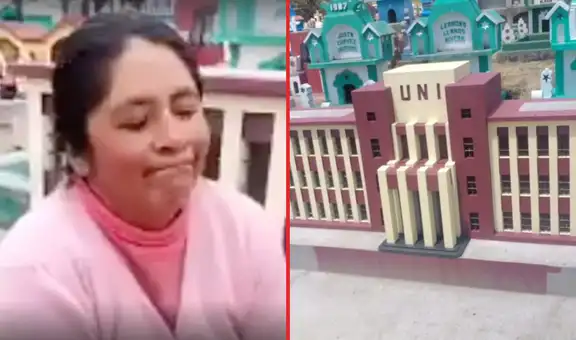 Madre mandó a construir mausoleo en forma de la UNI para su difunto hijo y conmueve con su historia: "Su mayor deseo era culminar (la carrera)"