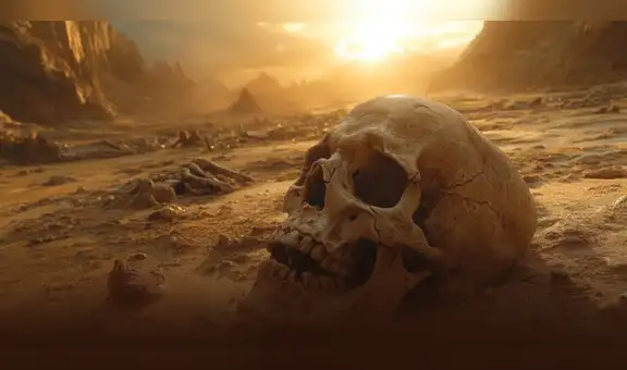 Un astronauta captura la fotografía de una ‘calavera’ que parece mirar hacia el espacio desde el desierto del Sahara