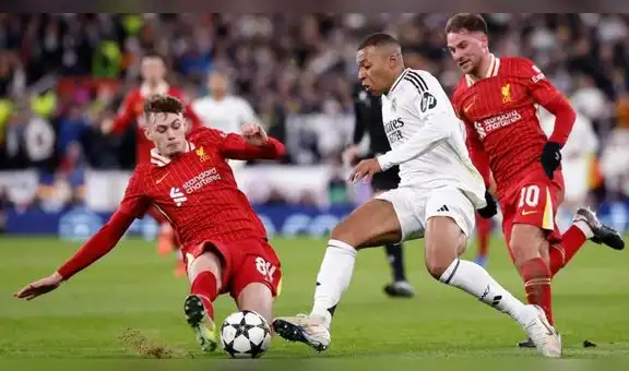 Alineaciones Real Madrid - Liverpool por la Champions League 2025-26 con Kylian Mbappé