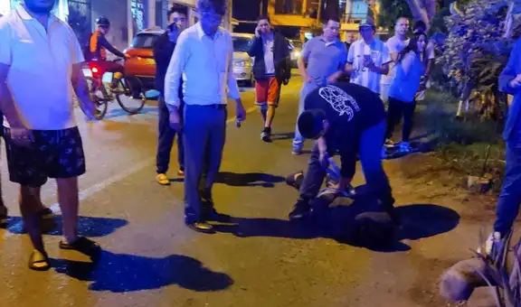 Hombre armado frustra robo y salva a pareja de cuatro delincuentes en Los Olivos: uno de ellos terminó herido de bala