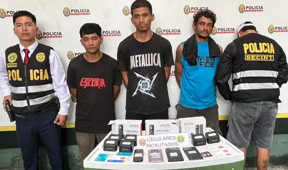 Iquitos: detienen a tres sospechosos del robo de celulares valorados en 25 mil soles