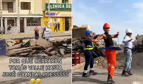 'Obreros' son captados bailando para videos de TikTok en una obra y son furor en redes: “Es la pausa activa”