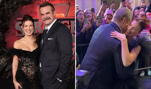 Millie Bobby Brown y David Harbour reaparecen juntos en premiere de Stranger Things tras versiones de tensión entre ellos