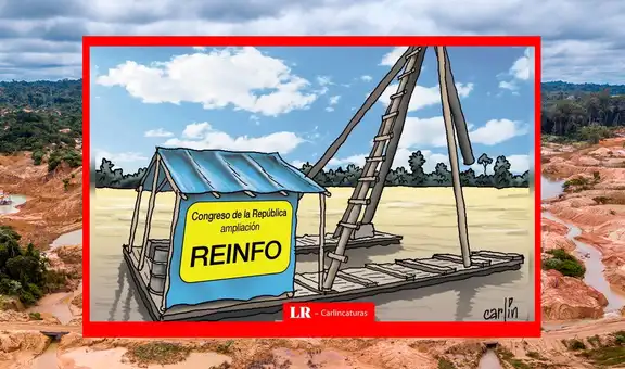 Carlincatura expone cómo el Congreso mantiene a flote la minería ilegal con la ampliación del REINFO