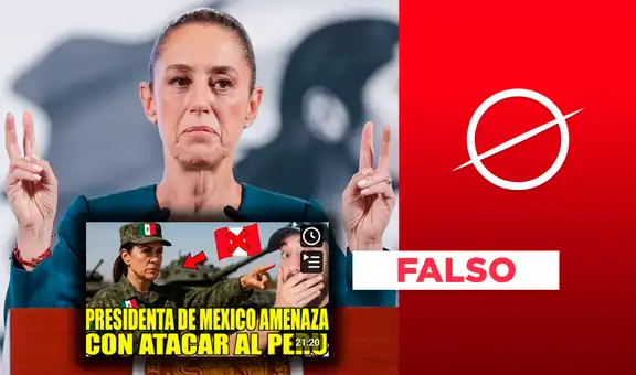 Es falso que Claudia Sheinbaum amenazó con atacar a Perú en el contexto del asilo político concedido a Betssy Chávez