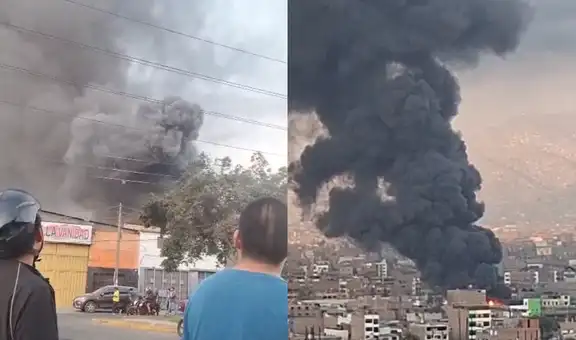 Reportan incendio de gran magnitud en San Juan de Lurigancho: varias casas han sido afectadas