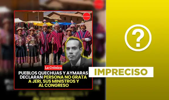 Comunidades quechuas y aymaras no declararon persona no grata a José Jerí y sus ministros, pero sí rechazaron su gobierno