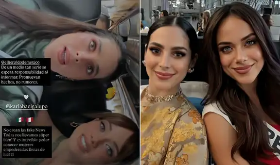 Fátima Bosch y Karla Bacigalupo niegan supuesta rivalidad entre ellas en el Miss Universo: ''Aquí todo good''