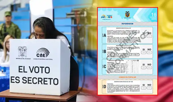 Así será la papeleta con las preguntas del referéndum y consulta popular 2025 para las nuevas elecciones en Ecuador