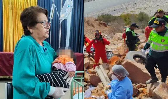 Bebé de 8 meses y su hermanito de 4 años sobreviven a caída de bus a abismo en Ocoña, Arequipa