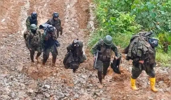 Hallan campamento de banda criminal peruana Los Trujillanos en frontera con Ecuador