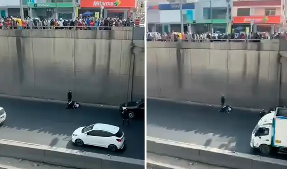 Mujer cae desde lo alto de bypass en Puente Piedra: habría sufrido un desmayo