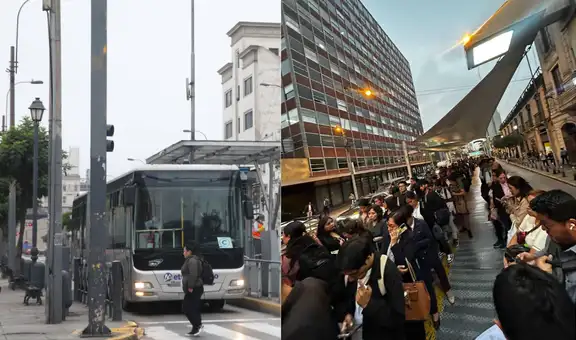 Pasajeros del Metropolitano hacen largas colas por tráiler que invadió su vía exclusiva