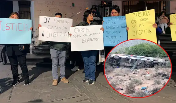“Es negligencia por estar borracho y dormirse”: familiares del conductor del bus Llamosas exigen justicia contra responsable de tragedia en Arequipa