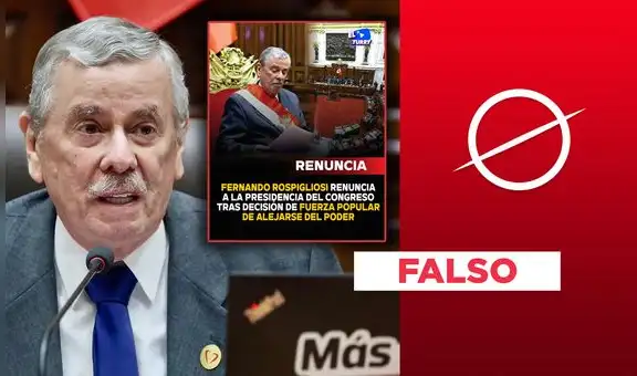 Fernando Rospigliosi no renunció a la presidencia del Congreso por supuesta decisión de Fuerza Popular