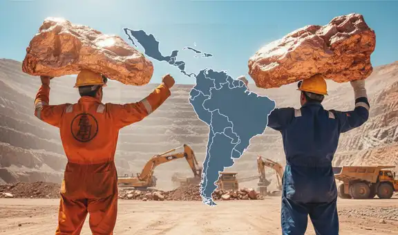 Los países de América Latina que lideran la producción mundial de cobre: suman casi 8 millones de toneladas
