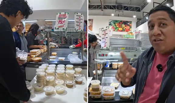 Youtuber visitó supermercado en Lima y se sorprende al ver que rematan comida a mitad de precio: "En 6 platos gastamos S/20"