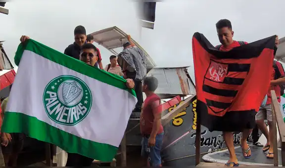 Hinchas de Flamengo y Palmeiras llegan por el Amazonas desde Brasil rumbo a la final de la Copa Libertadores