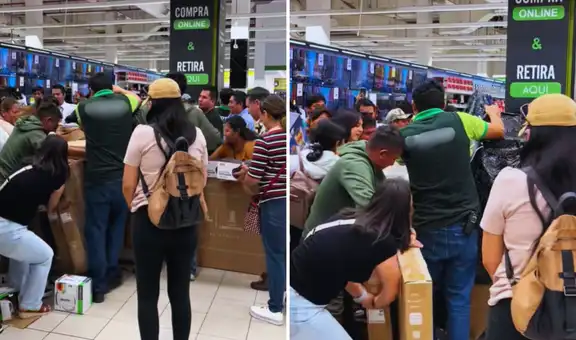 Peruanos se pelean por electrodomésticos en oferta por el Black Friday en conocido supermercado: "Por poco y se llevan al señor"