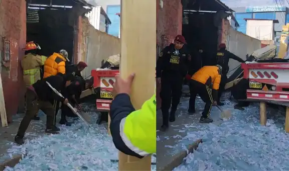 Joven trabajador perdió la vida tras caerle planchas de vidrio sobre su cuerpo en Huancayo