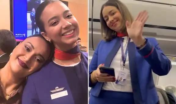 Mariella Zanetti se conmueve al acompañar a su hija Gamille Ode durante su trabajo en una aerolínea internacional
