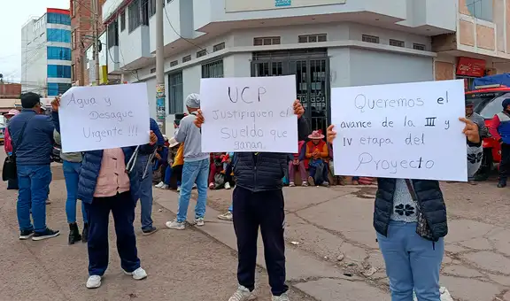 Exigen salida de funcionarios por millonarios sueldos y retrasos en proyecto de agua y alcantarillado en Juliaca