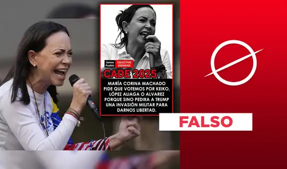 María Corina Machado no pidió votar por Keiko Fujimori, López Aliaga o Carlos Álvarez en el CADE 2025