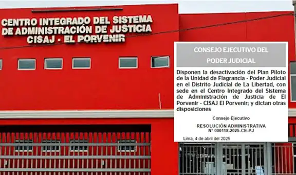 Poder Judicial desactiva Unidad de Flagrancia Piloto en El Porvenir y transfiere competencias a juzgados de Trujillo