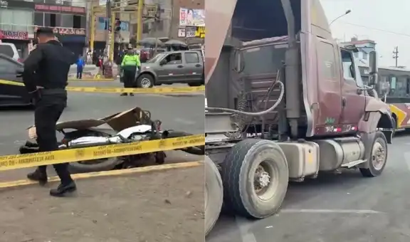 PNP de tránsito muere tras ser arrollado por tráiler luego de despistarse en la Panamericana Norte