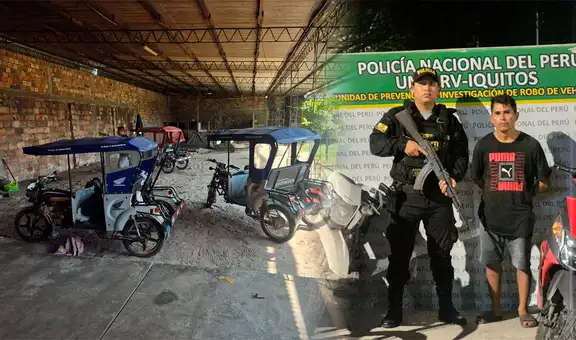 Iquitos: cae alias 'Puma' y recuperan 12 vehículos robados en depósito clandestino