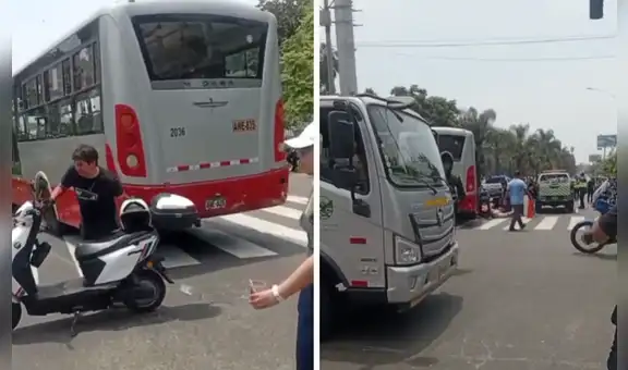 Bus del corredor Rojo atropella a una mujer en la avenida Javier Prado con La Molina: víctima quedó gravemente herida