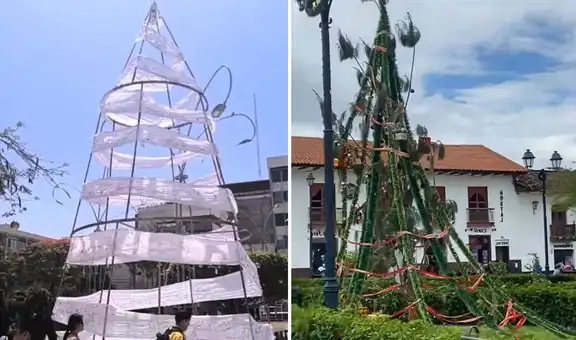 Tras polémica en Chiclayo, peruana muestra árbol navideño de Chachapoyas y redes estallan: "¿Hay concurso?"